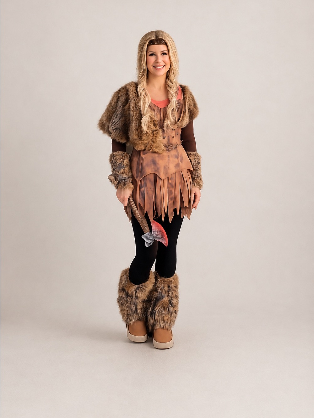 Women’s Viking Costume How to Train Your Dragon Inspired with wig Halloween
